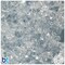 BeadTin Ice Blue Transparent 18mm SunBurst Plastic Craft Beads (135pcs)